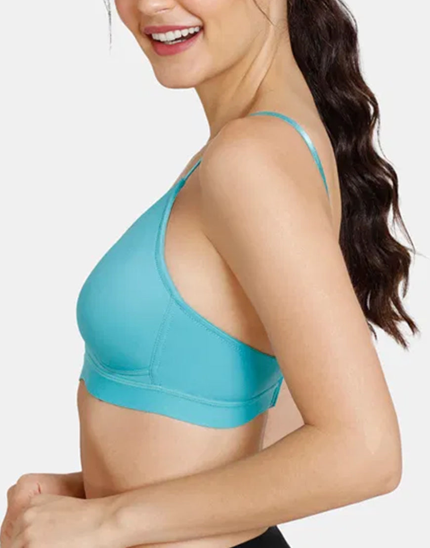 Pack of 3, LIGHTLY PADDED NON WIRED T SHIRT BRA-TURQUOISE
